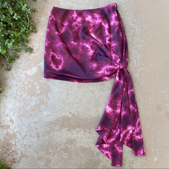 cinq a sept Dresses & Skirts - Cinq a Sept Ryder Tie Dye Draped Mini Skirt